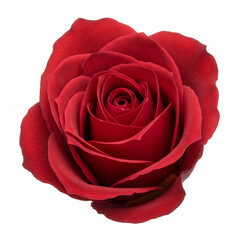 Naklejka premium Isolated Transparent Background Red Rose Flower Bloom and Vibrant Petals