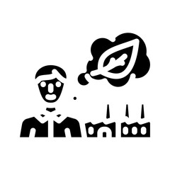 eco conscious production glyph icon vector illustration