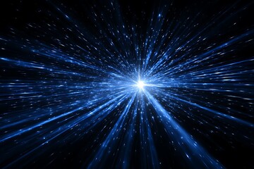 Abstract Blue Light Burst: Energetic, Dynamic, Futuristic Background  Image