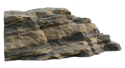 Isolated Transparent Rock Texture With Rough Surface Natural Geology Stone