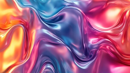 Obraz premium Abstract colorful liquid swirls, digital art, vibrant background, design element
