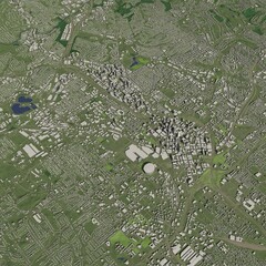 3D illustration of city and urban in Atlanta USA