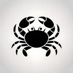 Crab Silhouette Vector Set.
Black Crab Icon Isolated on White Background.