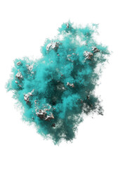 Isolated Turquoise Abstract Design Render Water Cloud Isolated Background