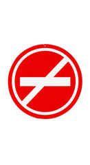 Obraz premium Illustration Of A Forbidden Signage Red Circle With White Bar