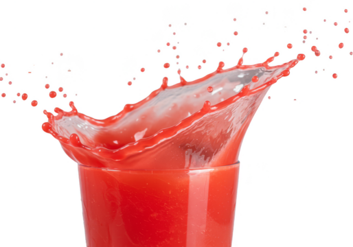 Isolated Background Red Liquid Splash in Glass Motion Drink Abstract - Powered by Adobe