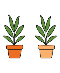 Potted Plant Illustration