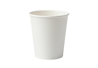 Isolated White Paper Cup for Hot Drink in Transparency PNG