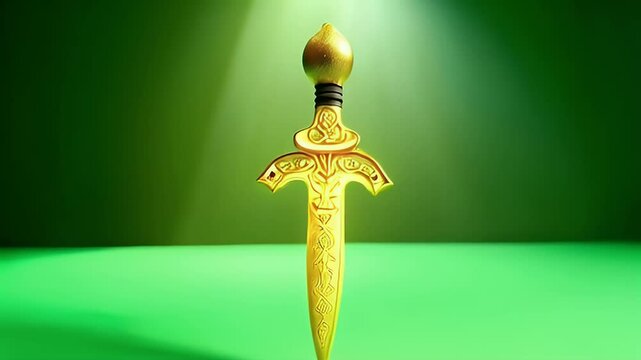 Golden Dagger Mystical Royalty Weaponry Treasure Ancient Blade Object