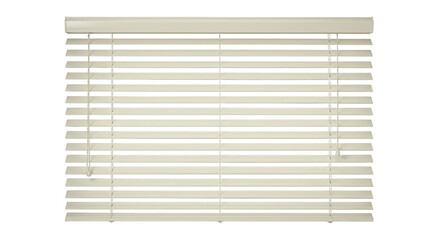 Isolated Beige Blinds for Window Covering with Horizontal Slats