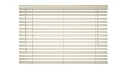 Isolated Beige Blinds for Window Covering with Horizontal Slats