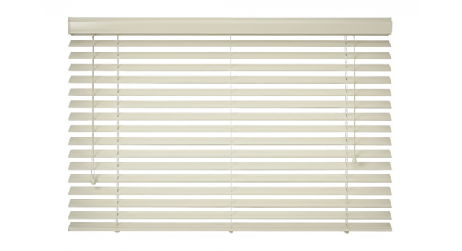 Isolated Beige Blinds for Window Covering with Horizontal Slats