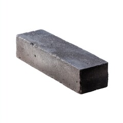 Gray Concrete Block Isolated on White Background for Construction Use