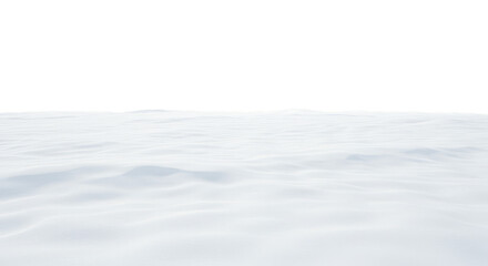Isolated Winter Snow Ground Landscape Background in White Color