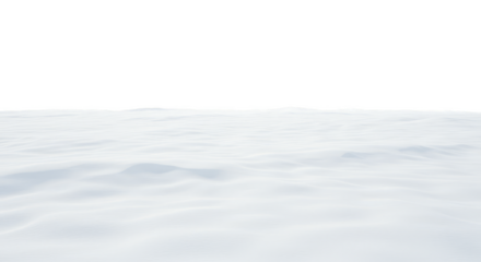 Isolated Winter Snow Ground Landscape Background in White Color