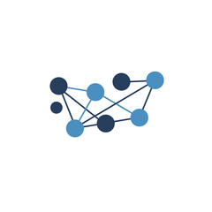 Abstract network graphic showing interconnected nodes.