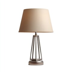 Obraz premium Elegant Modern Table Lamp with Cream Shade and Metal Base