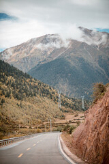 County roads and rural roads in Tibet, China