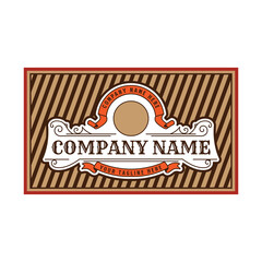 Square Vintage Border Frame Vintage Royal Crown Badge Emblem Stamp Label Logo Design