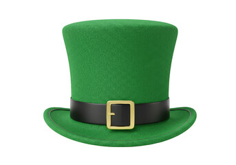 Leprechaun Hat For Saint Patrick Day Isolated In Green Background