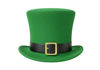 Leprechaun Hat For Saint Patrick Day Isolated In Green Background