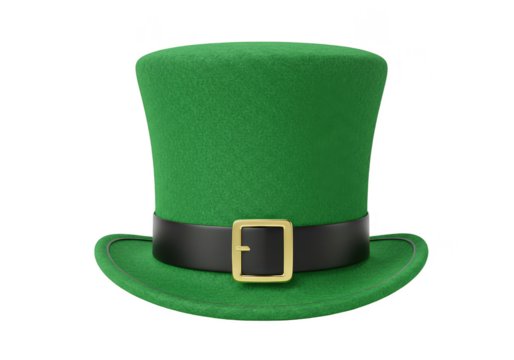 Leprechaun Hat For Saint Patrick Day Isolated In Green Background