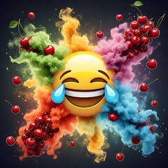Colorful Fruit Bowls, Refreshing Juice Pops, Cartoon Characters, Cute Emoji Icons, and Wholesome Morning Tea Cups with Hearts to Energize Your Day with Fun and Flavorful Health-Focused Visuals