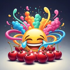 Colorful Fruit Bowls, Refreshing Juice Pops, Cartoon Characters, Cute Emoji Icons, and Wholesome Morning Tea Cups with Hearts to Energize Your Day with Fun and Flavorful Health-Focused Visuals