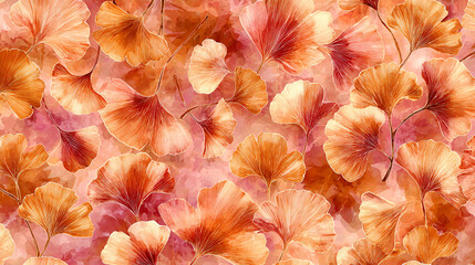 Autumn Leaves: An artistic display of fall foliage, with vibrant hues of orange, red, and yellow leaves intricately arranged in a mesmerizing composition. A celebration of nature's beauty.
