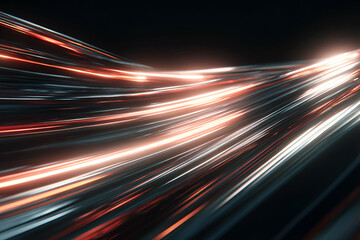 Data Flow Visualization: Dynamic streaks of radiant light cascade across a darkened backdrop, mirroring the complex flows of data and information. Illustrating the speed, connectivity.