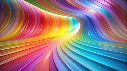 Obraz premium Abstract Colorful Swirling Lines Forming a Tunnel of Vibrant Hues and Smooth Curves