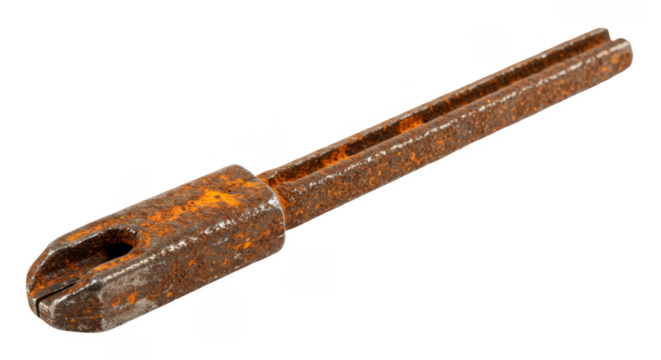 Isolated Closeup of Rusty Metal Wrench a Transparent Background Tool
