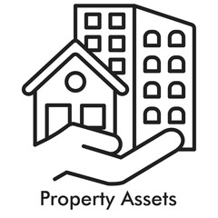 Property Assets Icon - Line Style