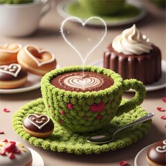 Colorful Fruit Bowls, Refreshing Juice Pops, Cartoon Characters, Cute Emoji Icons, and Wholesome Morning Tea Cups with Hearts to Energize Your Day with Fun and Flavorful Health-Focused Visuals
