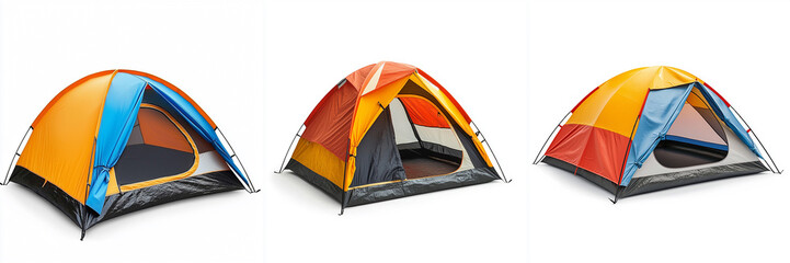 water-resistant camping tent in vibrant colors neatly