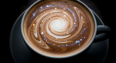 Cosmic Latte Art A swirling galaxy in your coffee cup