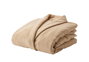 Isolated Folded Beige Towel Fabric Textile Cotton Transparent Background