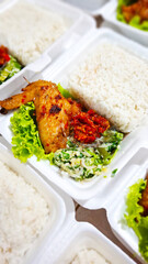 spicy chicken wings with rice