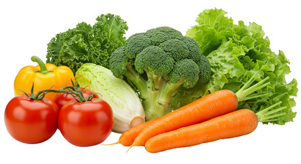 Isolated Fresh Vegetables Assortment Transparent Background Food Still Life