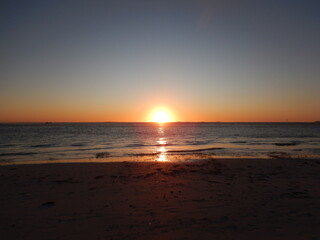 sunset on the beach