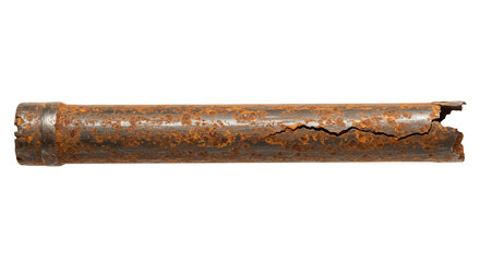 Illustration of Corroded Rusty Metal Pipe Iron Texture and Decay