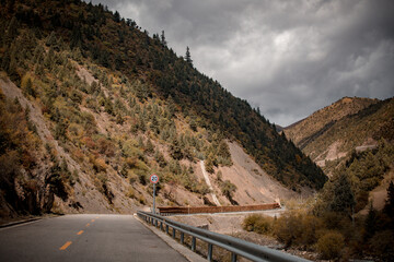 County roads and rural roads in Tibet, China