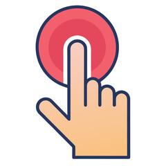 hand cursor on the screen