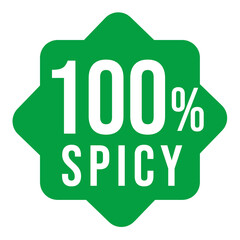 100% spicy food, premium label, product icon png