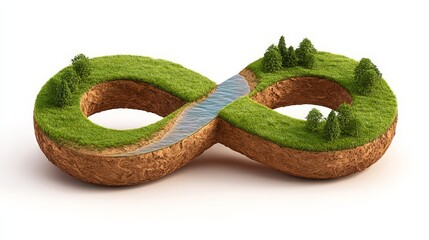 Infinite Green: Sustainable Earth, Environmental Conservation Image