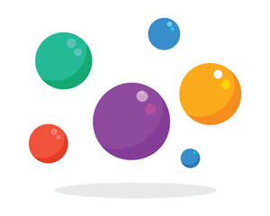 Colorful Floating Bubbles Abstract Design Illustration Ai Generated