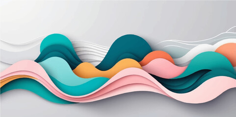 Abstract colorful wave patterns illustrate a vibrant banner background design Abstract colorful wave patterns illustrate a vibrant banner background design