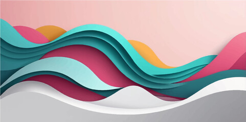 Abstract colorful rainbow wave vector illustration design for business web pattern backdrop