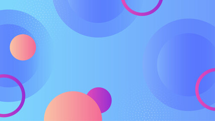 Abstract blue background with colorful circles ideal for modern design projects, websites, social media graphics, invitations, and digital art creations.
