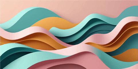 Colorful abstract background with flowing waves, a perfect vector illustration for web banners or business cards